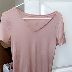 size small light pink v neck